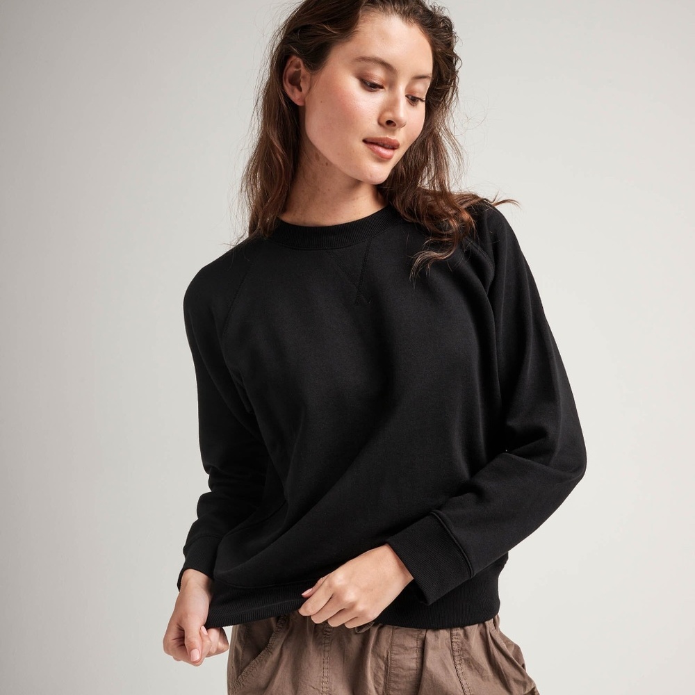 Andie Womens Recycled Fleece Sweatshirt - Recycled Fleece - Black Size MBLACK /